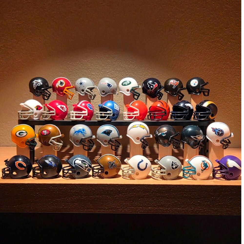 Riddell Tracker NFL 2018 Micro Gumball Helmets Full Set Collectible AFC NFC - Picture 4 of 6